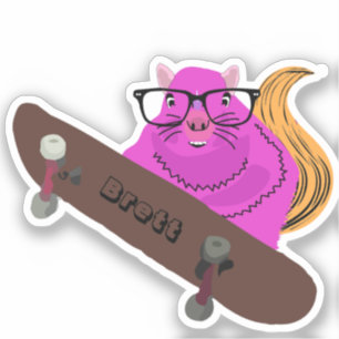 Sticker Naughty Squirrel #466 Brett Skateboard