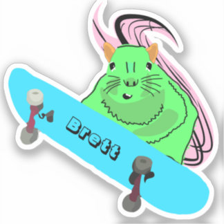 Sticker Naughty Squirrel #497 Brett Skateboard