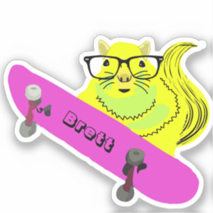 Sticker Naughty Squirrel #619 Brett Skateboard