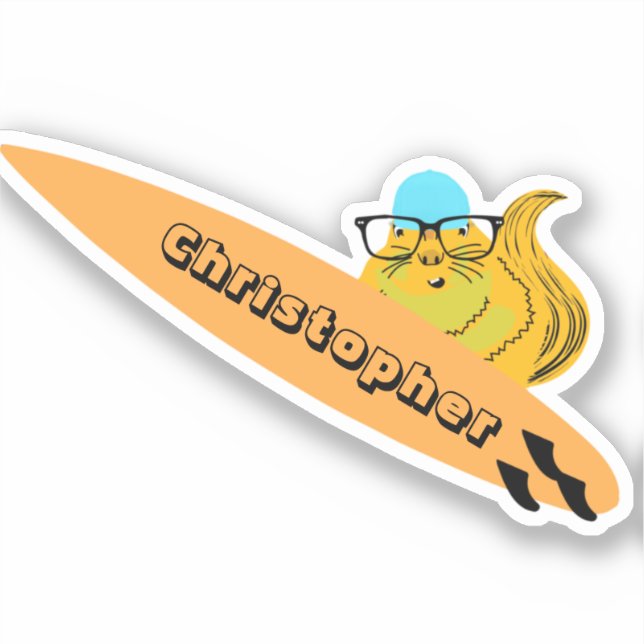 Sticker Naughty Squirrel #672 Surf (Recto)