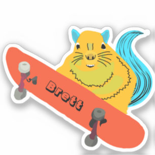 Sticker Naughty Squirrel #704 Brett Skateboard