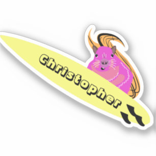 Sticker Naughty Squirrel #770 Surfing