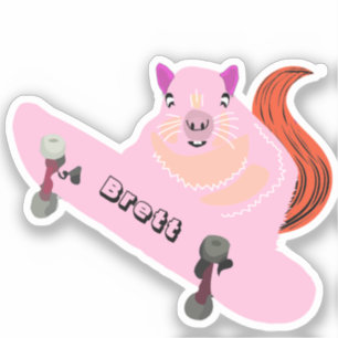 Sticker Naughty Squirrel #798 Brett Skateboard