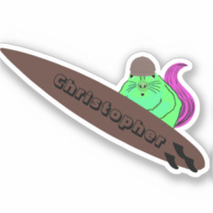 Sticker Naughty Squirrel #816 Surf