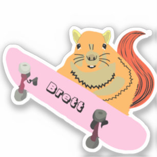 Sticker Naughty Squirrel #823 Brett Skateboard