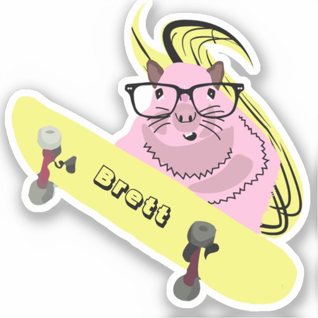 Sticker Naughty Squirrel #923 Brett Skateboard (Recto)