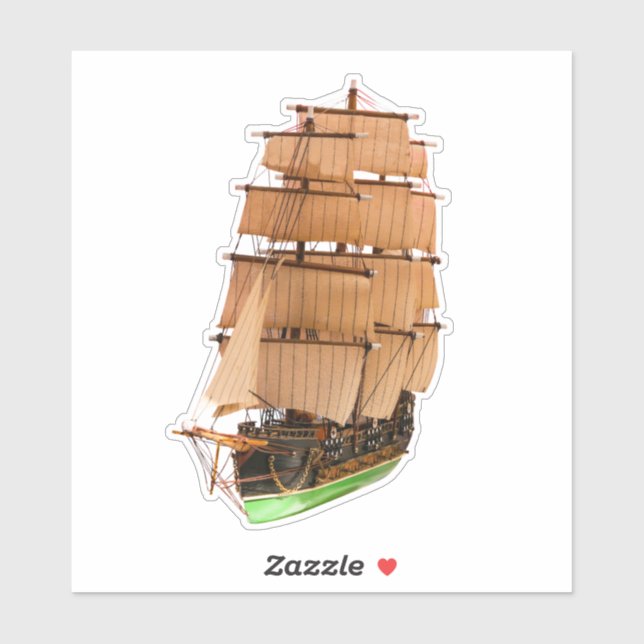 Sticker Navire historique barque (Feuille)