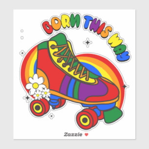 Sticker Né ainsi Rainbow Skate