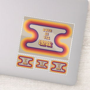 Sticker Né dans les années 1970, Millennials, Gen X, année