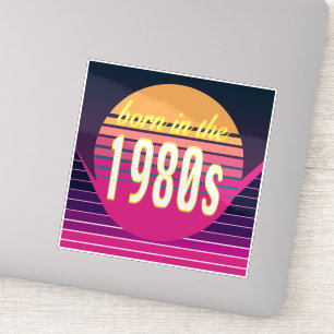 Sticker Né dans les années 1980, Millenials, Gen X, année 
