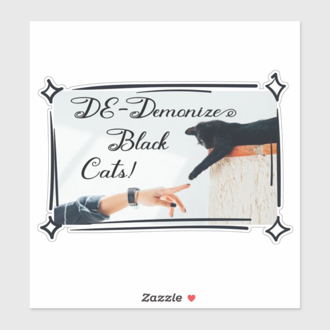 Sticker Ne démonisez pas les chats noirs (Feuille)