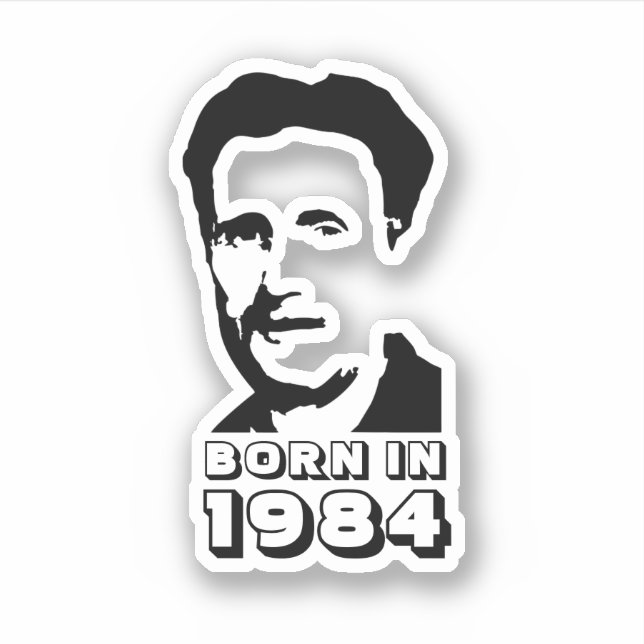 Sticker Né en 1984 (George Orwell) (Devant)