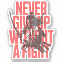 Ne jamais renoncer - Motivation quotidienne rouge 