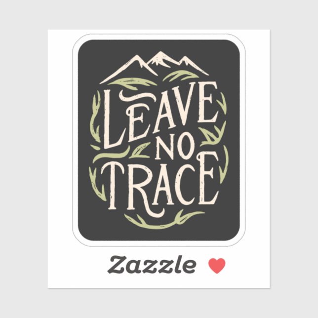 Sticker Ne laisser aucune trace (Feuille)