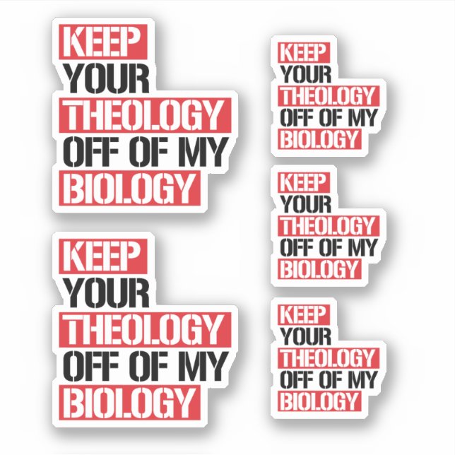 Sticker Ne pas faire de la théologie ma biologie (Devant)