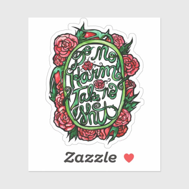 Sticker Ne pas faire de mal ne prenez pas SH Pagan Wiccan  (Feuille)
