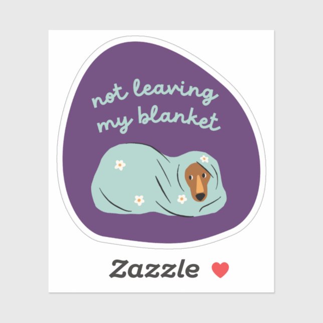 Sticker Ne pas laisser mon chien couverture illustration v (Feuille)
