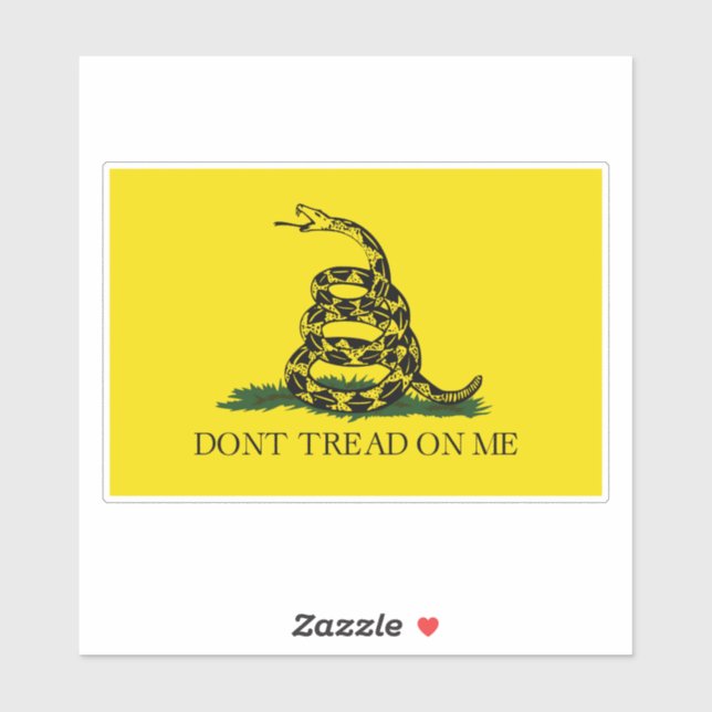 Sticker Ne pas taper sur le drapeau de Me Gadsden (Feuille)