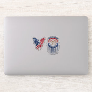 Sticker Né pour la liberté   4"x 4"- transparent brillant