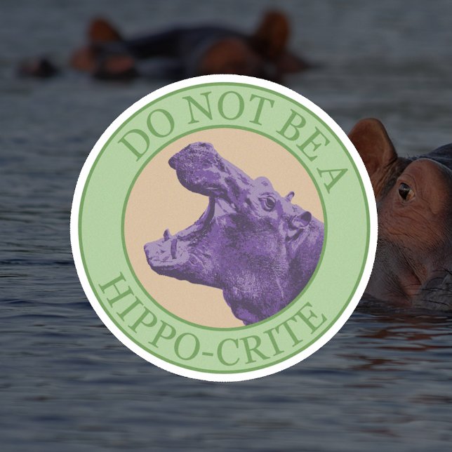Sticker Ne soyez pas un hippocrite - Punny Purple Hip Afri (Créateur téléchargé)