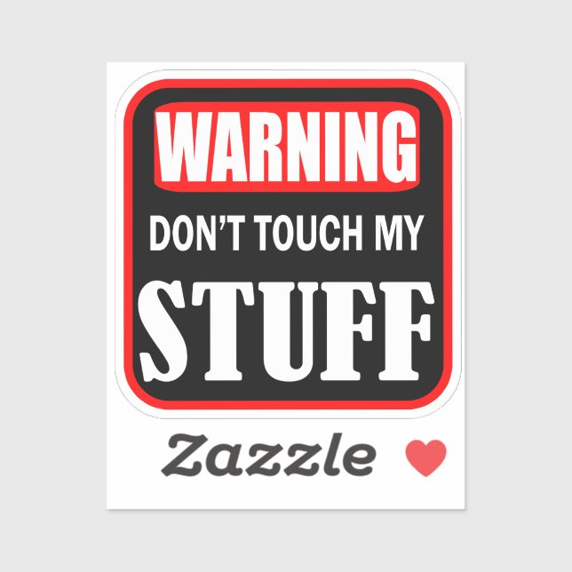 Sticker ne touche pas à mes affaires (Feuille)