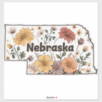 Sticker Nebraska Wild Flowers