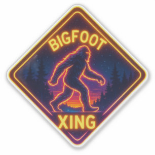Sticker Neon Bigfoot Xing