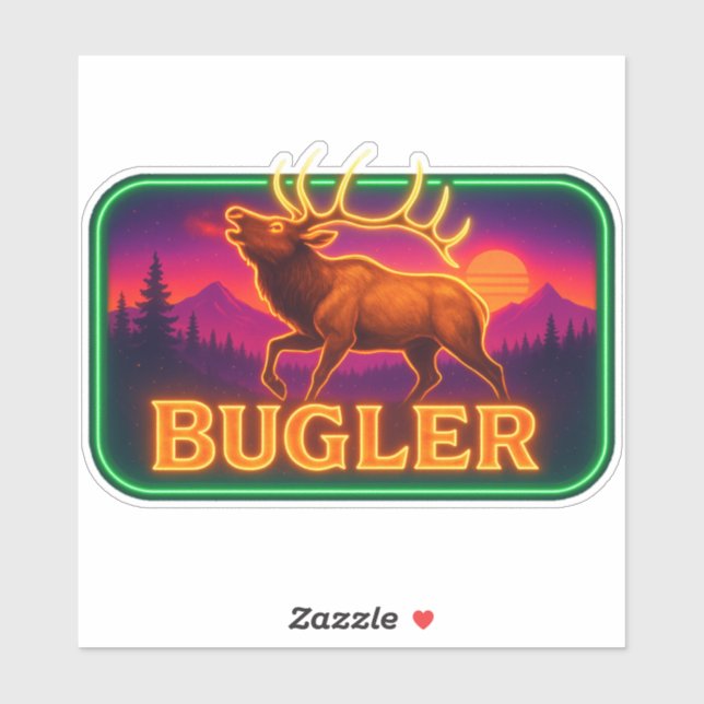 Sticker Neon Elk (Feuille)
