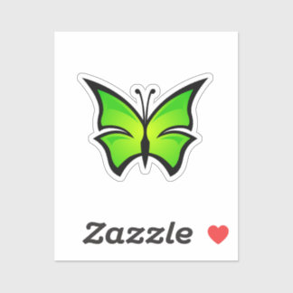 Sticker Neon  Green Butterfly