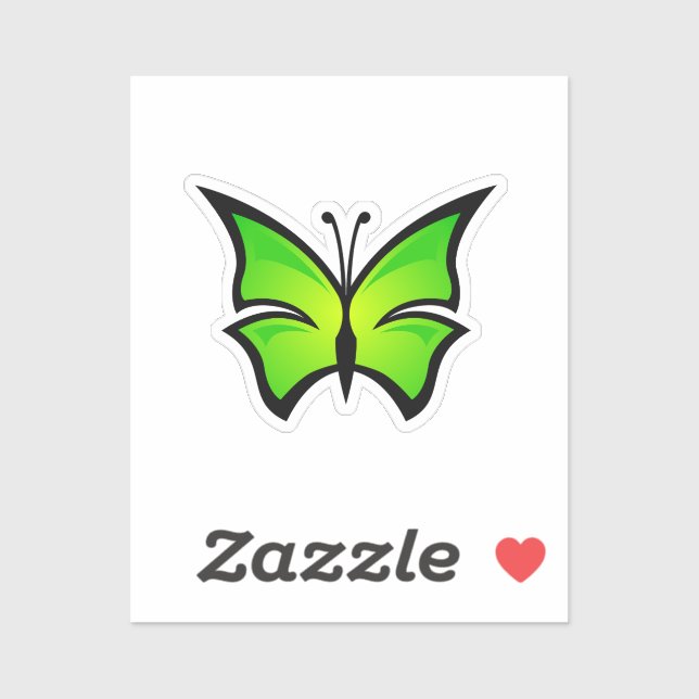 Sticker Neon  Green Butterfly (Feuille)