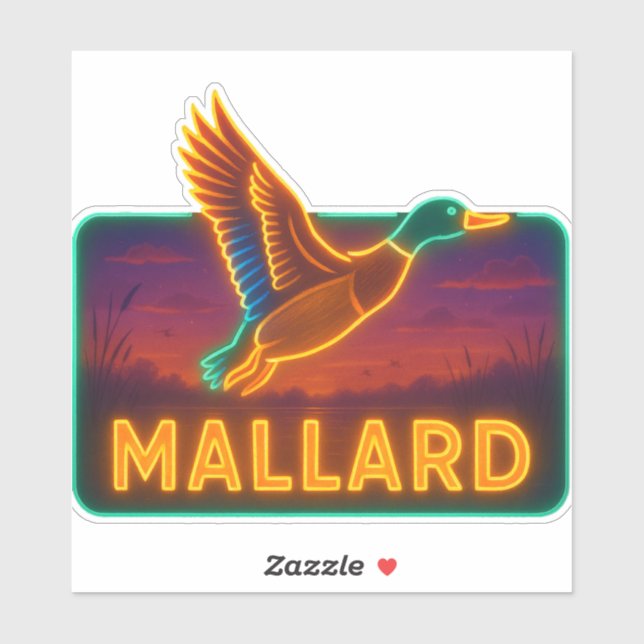 Sticker Neon Mallard (Feuille)