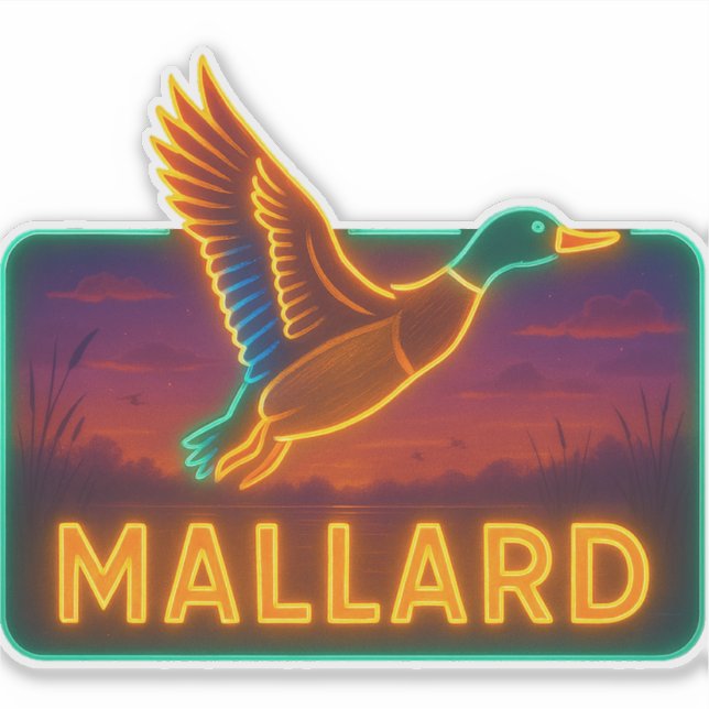 Sticker Neon Mallard (Devant)