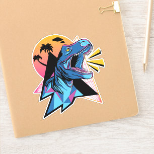 Sticker Neon T-Rex Dinosaur Graphique Ado Enfants Cool ten