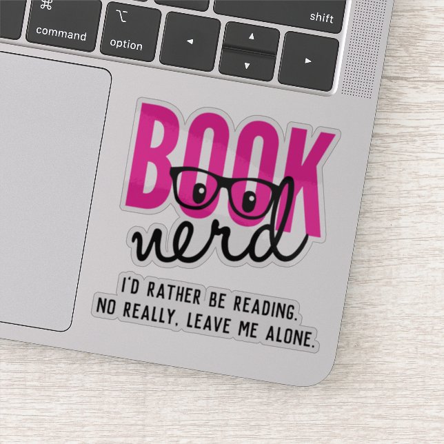 Sticker Nerd du livre (Détail)