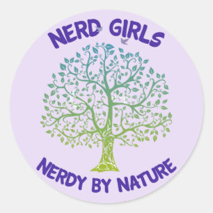 Sticker nerd Girls Nerdy par Nature