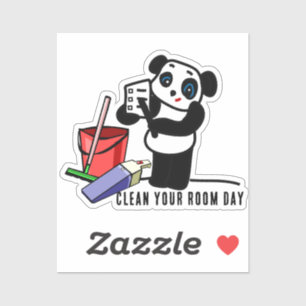 Sticker Nettoyer votre journée de chambre