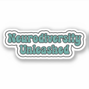 Sticker Neurodiversité libérée Neurodivergent Turquoise