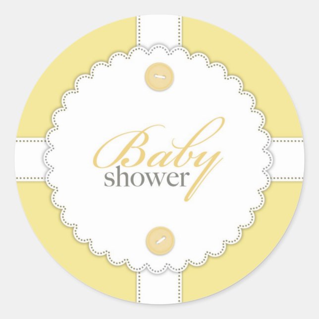 Sticker Neutral baby shower Dantel (Devant)