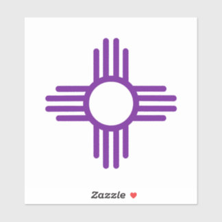 Sticker New Mexico Zia Sun Purple 