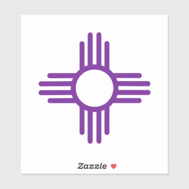 Sticker New Mexico Zia Sun Purple  (Feuille)