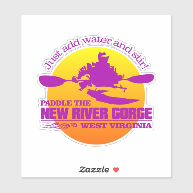 Sticker New River Gorge (coucher de soleil) (Feuille)