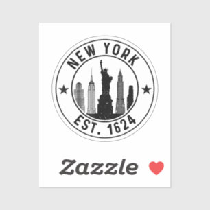 Sticker New York Est. 1624 New York City Lover Nyc