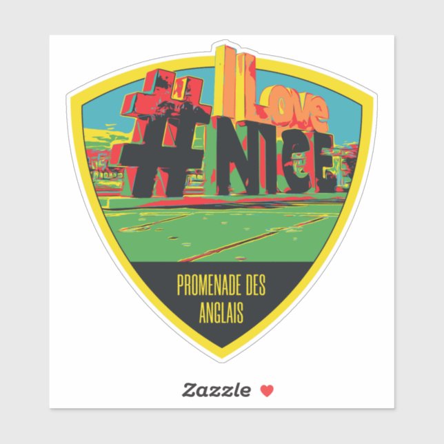Sticker Nice ville France est mon fière ville natale Stick (Feuille)
