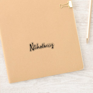 Sticker Nicholberry - transparent brillant