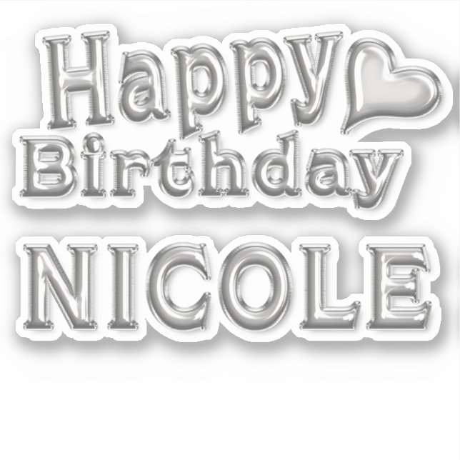 Sticker Nicole Happy (Devant)