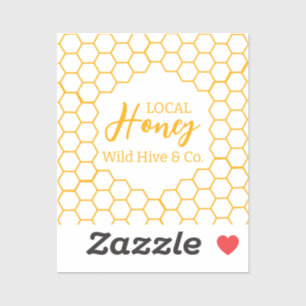 Sticker Nid d'abeille – Fond noir ou blanc