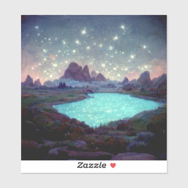 Sticker Night Sky Stars Imaginaire Paysage (Feuille)