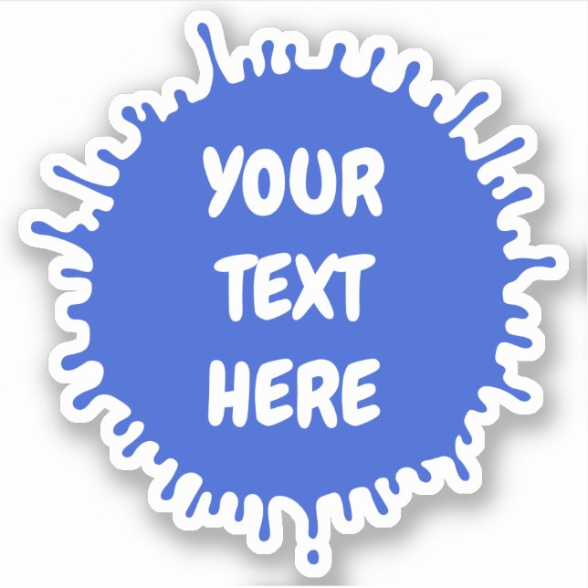 Sticker N'importe quelle couleur de peinture scinde texte  (Devant)