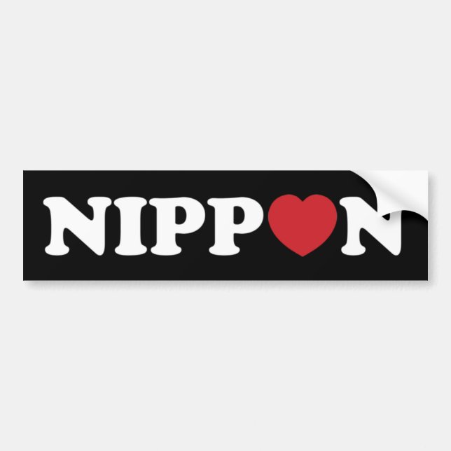 Sticker Nippon Love Heart Bumper (Devant)