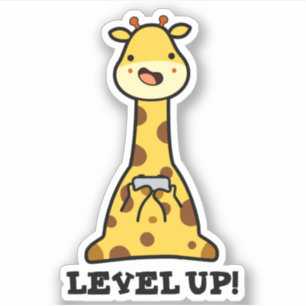 Sticker Niveau Haut Funny Giraffe Pun